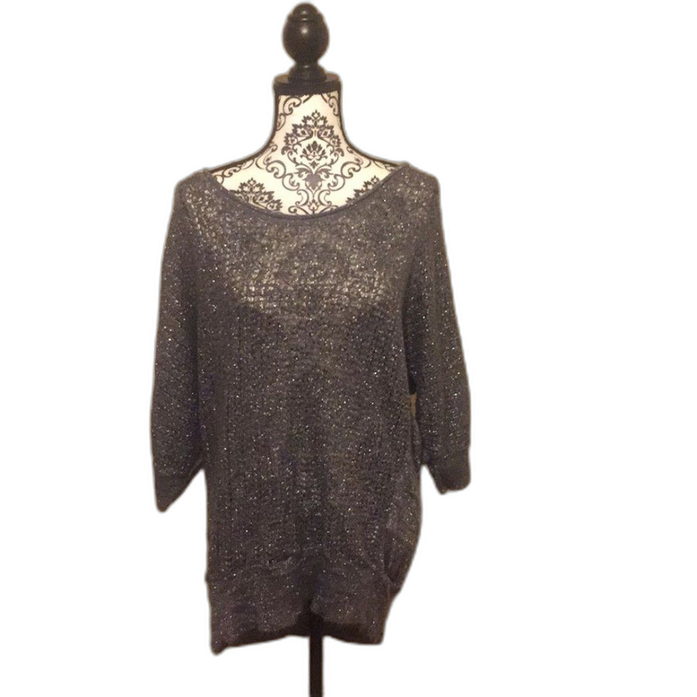 Maurices Women's Grey and Silver Blouse